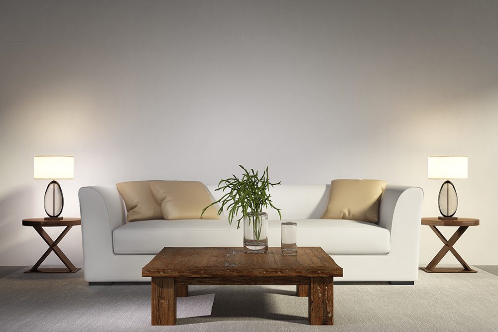 Contemporary white living room with sofa, table Contemporary white living room with sofa, table